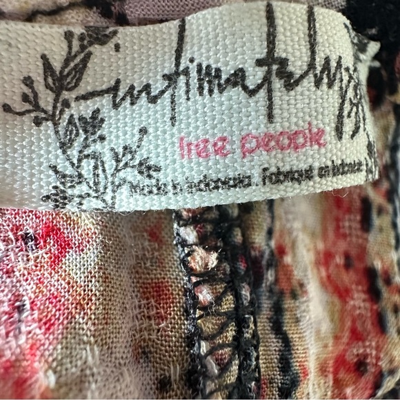 Free People Love Bird Printed Mini Dress Black - Picture 9 of 14